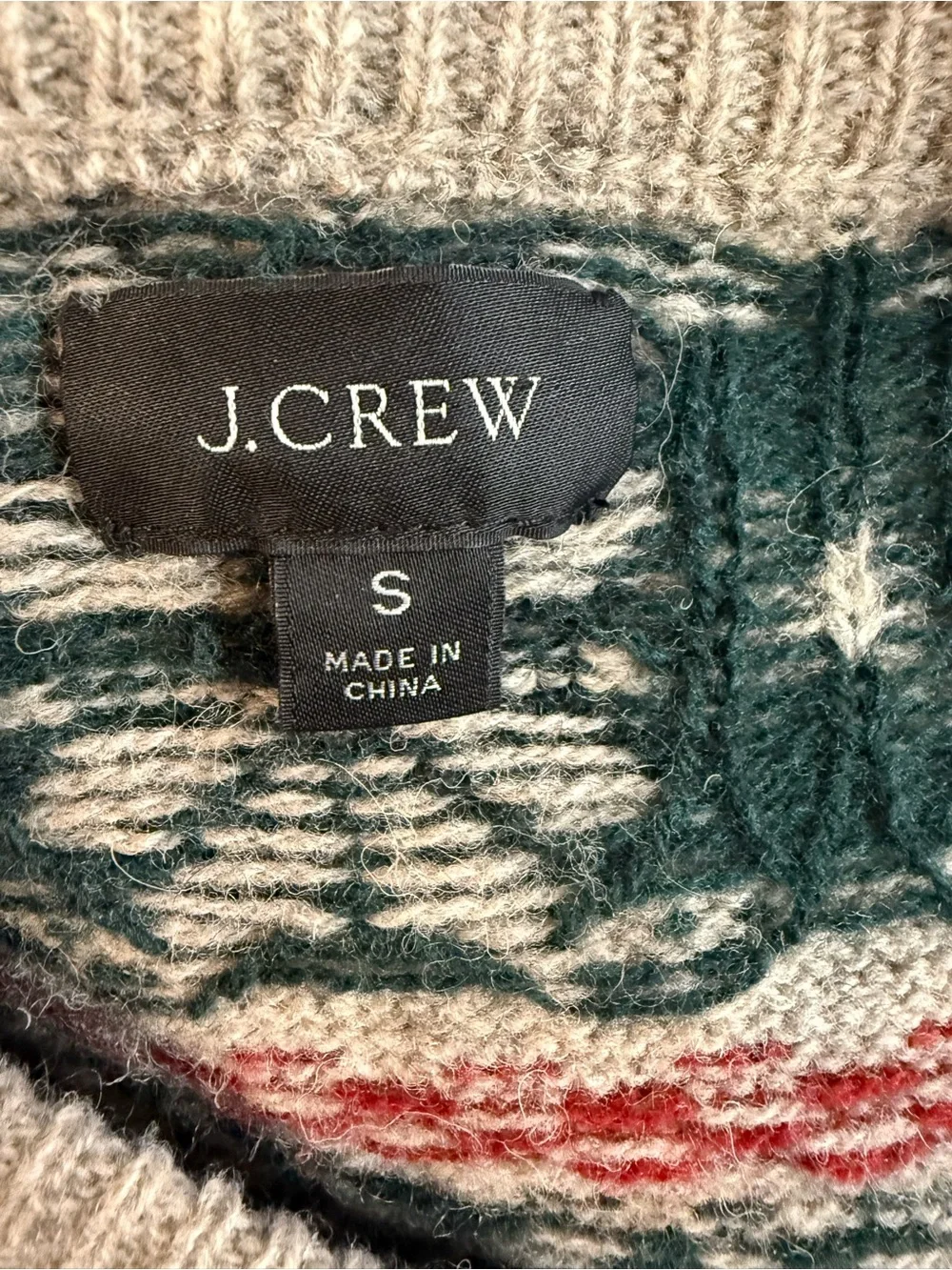 J.Crew Fair Isle Lambswool Dog Sweater Small